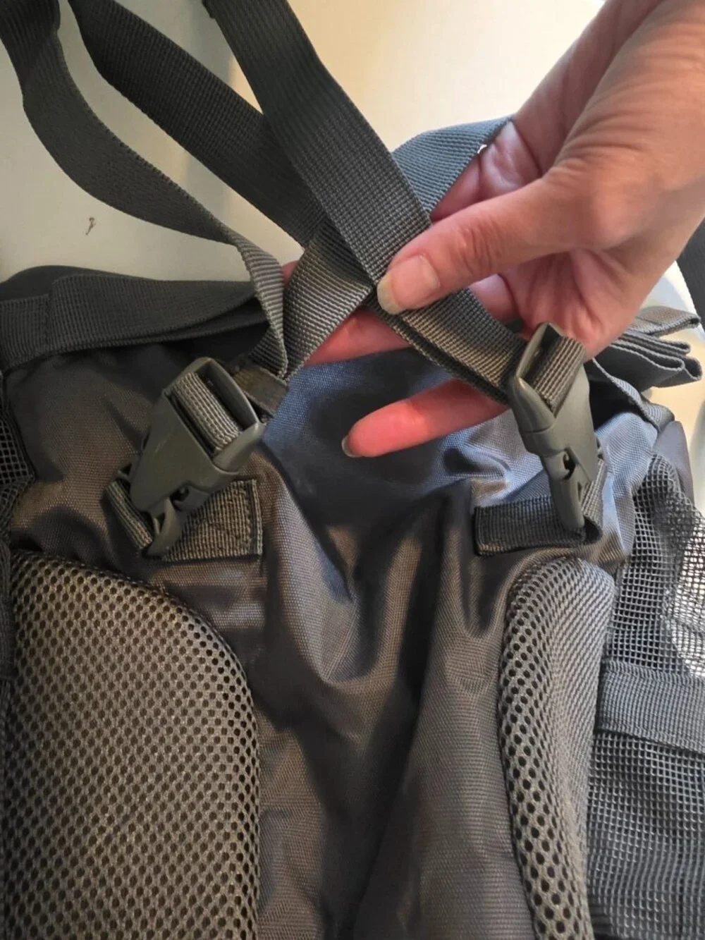 Outward Hound Gray Small Dog Backpack Carrying Case EUC 10 lb Capacity